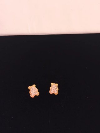 Pendientes Oso Oro 18k Bebé