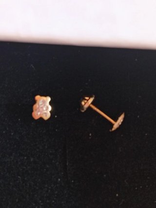Pendientes Oso Oro 18k Bebé