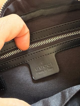 Riñonera Gucci GG Negra Gris - Nueva sin usar