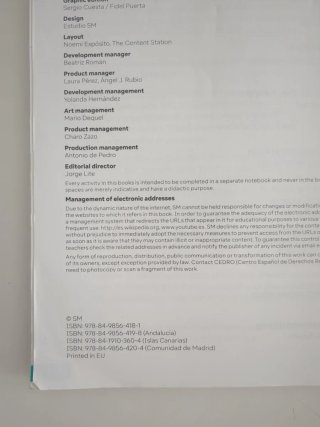 Biology and Geology, 4 Secondary, Revuela