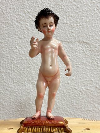 Niño Jesús policromado al óleo
