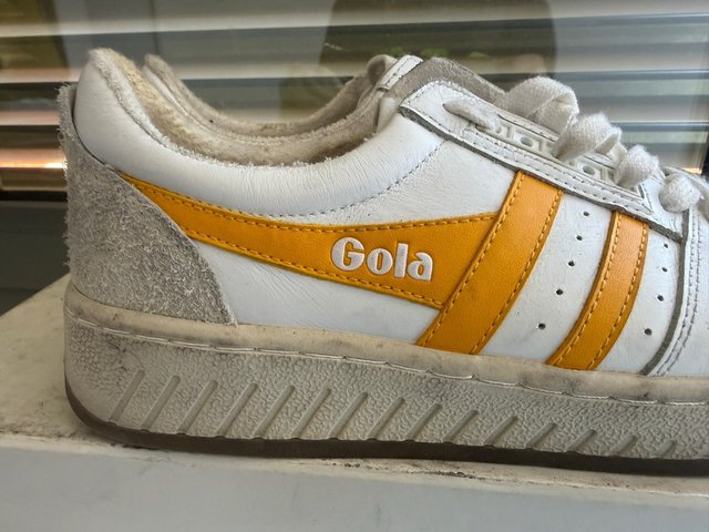 Gola Piel combinada Blanco Amarillo T.42 (19)