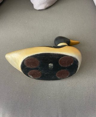 Pato Señuelo Madera Negro Amarillo