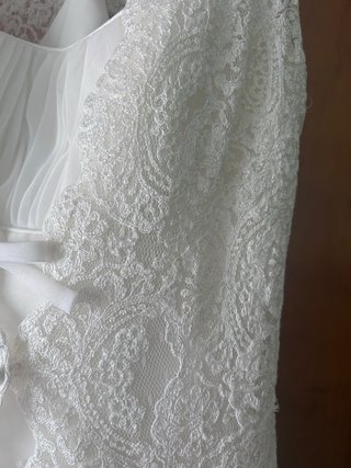 Vestido Novia Encaje + Velo Gasa y Can-Can