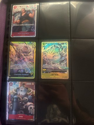 Cartas One Piece: Ben Beckman, Katakuri, Jinbe