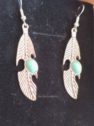 Pendientes Bohemios Turquesa Plata