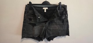 Shorts Vaqueros Gris Desgastado H&M Talla 44
