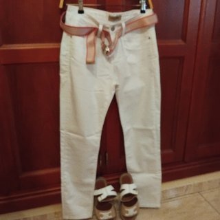 Lote Ropa Celine: Pantalón Blanco + Top + Sandalia
