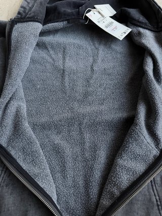 Sudadera Zara Boxy Gris Cremallera Talla M