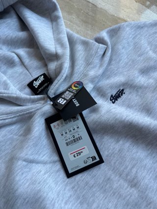 Sudadera STWD Boxy Gris Capucha Talla M
