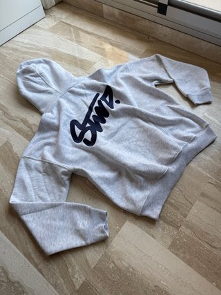 Sudadera STWD Boxy Gris Capucha Talla M