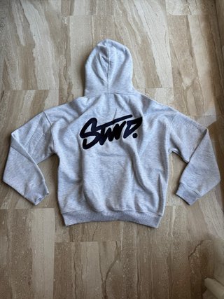 Sudadera STWD Boxy Gris Capucha Talla M