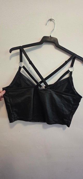 Top Negro Satinado Shein Talla 2XL