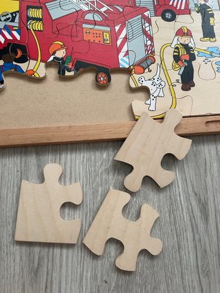 Puzzle de madera de bomberos