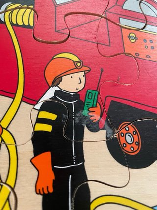 Puzzle de madera de bomberos