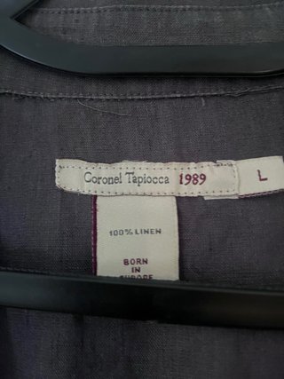 Camisa Lino Coronel Tapioca azul marino