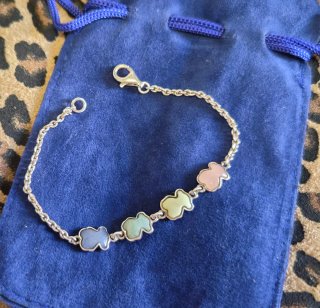 Pulsera Tous Oso Multicolor Plata