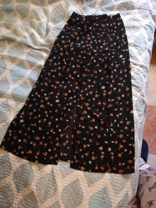 Falda larga estampada floral