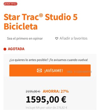 Bicicleta Spinning Star Trac Studio 5