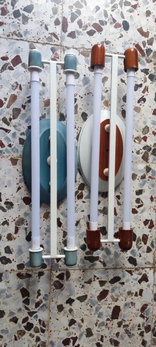 Lámparas de cocina azules y marrones
