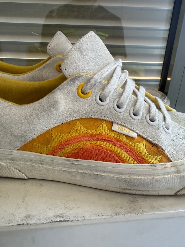 Vans 100 % Ante Blanco detalle Sol T.41 (19)