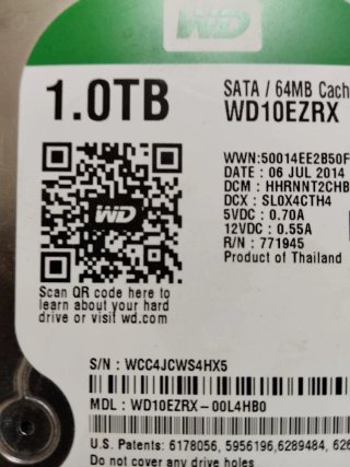 Disco Duro WD 1TB SATA WD10EZRX