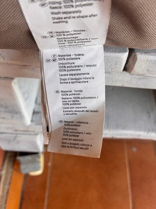 Sofá Palet Beige y Blanco con Ruedas