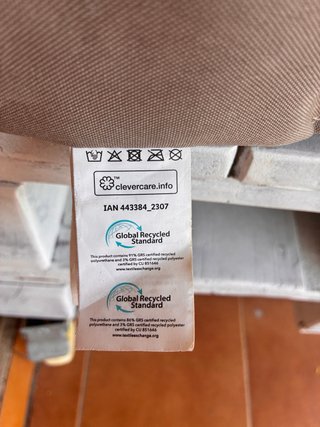 Sofá Palet Beige y Blanco con Ruedas