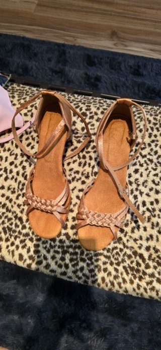 Zapatos de baile mujer beige/dorado