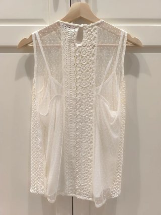 Camisa Bershka encaje blanca Talla M