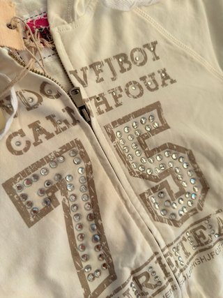 Sudadera con capucha beige