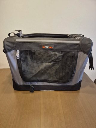Transportín perro 5kg-10kg negro/gris