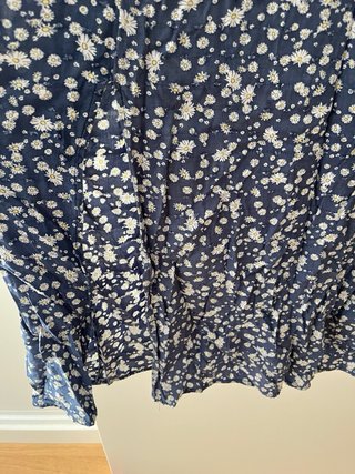 Vestido Verano Flores Azul Blanco
