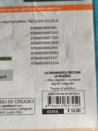 Grammatica Treccani La palestra ISBN 9788809897250