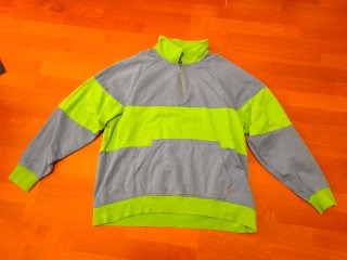 Sudadera Levi's 1/4 cremallera gris y verde