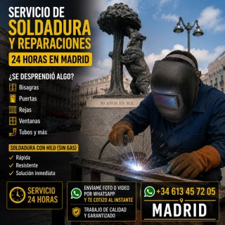 Soldador a domicilio 24 horas
