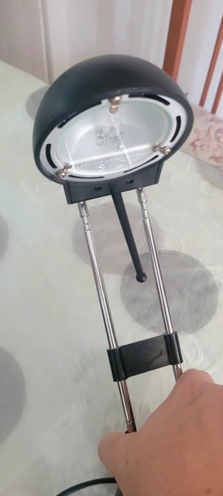 Lámpara Flexo Negra y Plateada