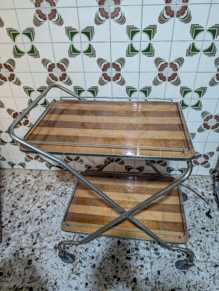 Carrito Plegable Madera y Metal