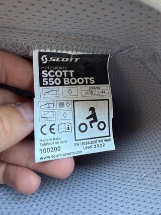 Botas Enduro/Motocross Scott 550 Talla 43