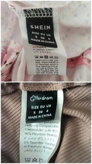 Lote 5 Tops y 2 faldas Shein talla S