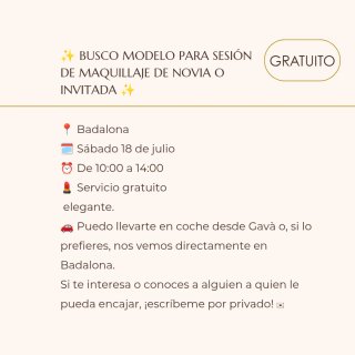 Sesión maquillaje gratuita