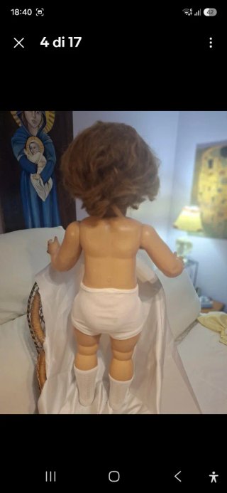 Bambola anni 50 h.78cm