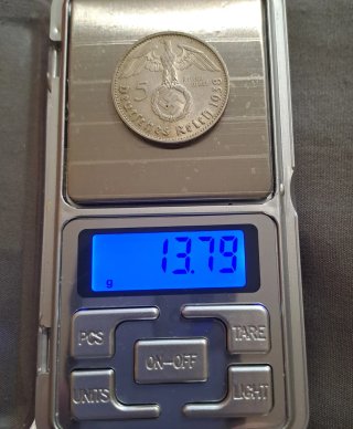 Moneda 5 Reichsmark Alemania 1938