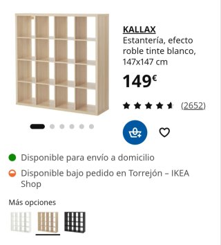 Estantería Kallax 4x4 Roble Ikea