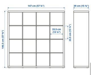 Estantería Kallax 4x4 Roble Ikea
