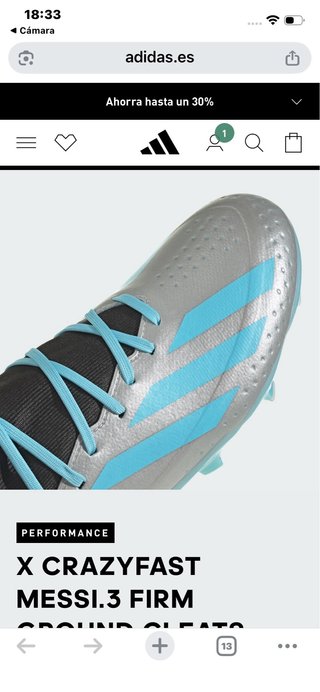 Adidas Messi Talla 41 Azul/ Plata Nuevas