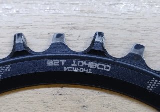 Plato Bici Ovalado 32T Negro