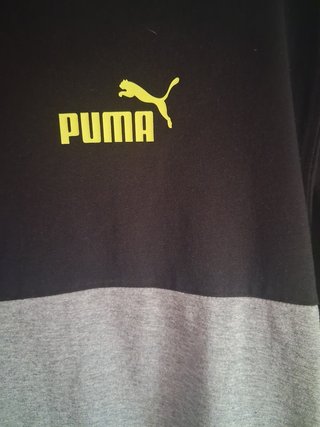 Camiseta Puma Negra y Gris