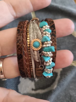 Pulsera cuero con cierre magnético