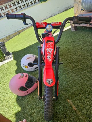 Moto Eléctrica Infantil Roja y Blanca